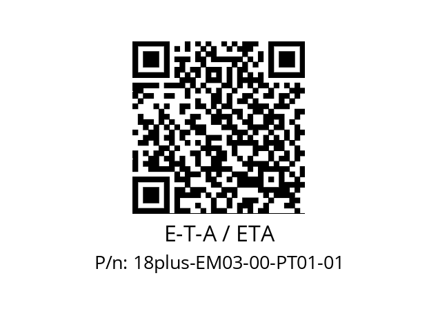   E-T-A / ETA 18plus-EM03-00-PT01-01