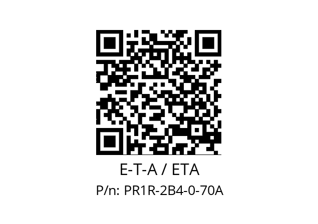   E-T-A / ETA PR1R-2B4-0-70A