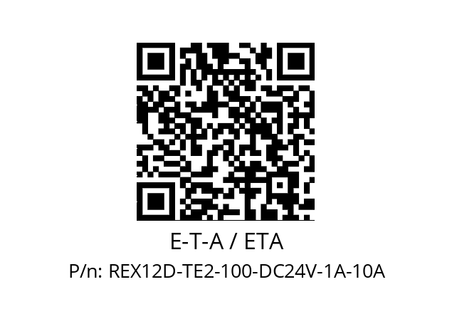   E-T-A / ETA REX12D-TE2-100-DC24V-1A-10A