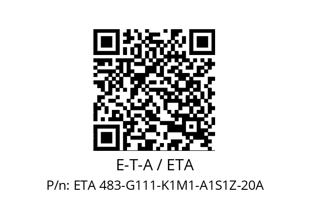   E-T-A / ETA ETA 483-G111-K1M1-A1S1Z-20A