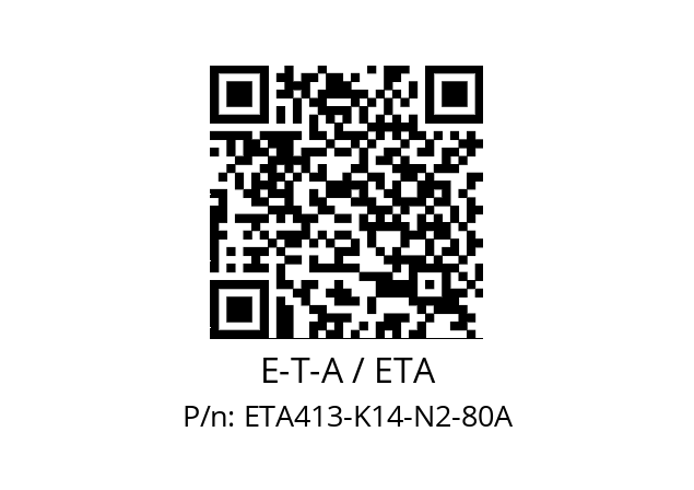   E-T-A / ETA ETA413-K14-N2-80A