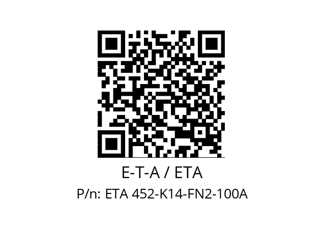   E-T-A / ETA ETA 452-K14-FN2-100A