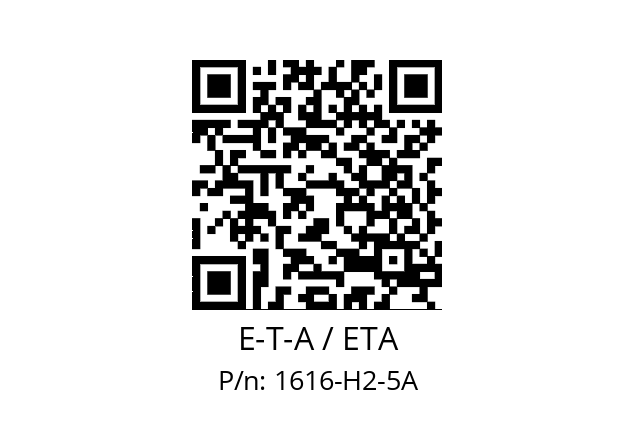   E-T-A / ETA 1616-H2-5A