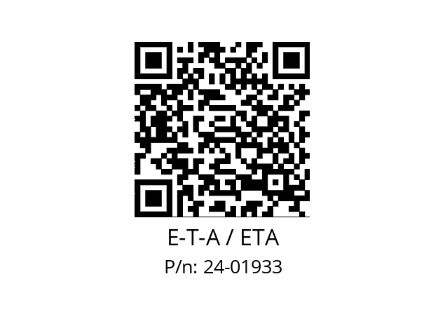   E-T-A / ETA 24-01933