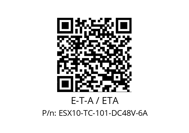   E-T-A / ETA ESX10-TC-101-DC48V-6A