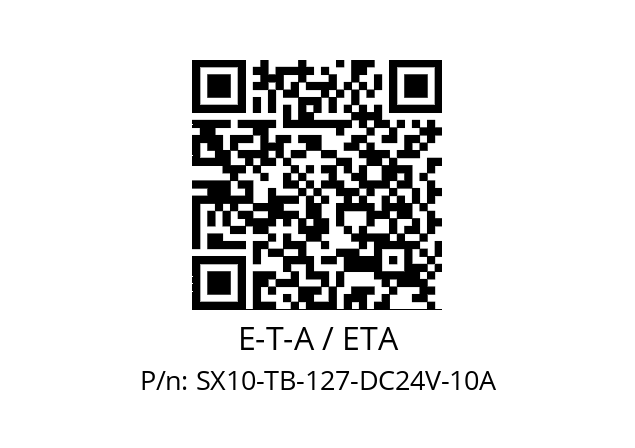   E-T-A / ETA SX10-TB-127-DC24V-10A