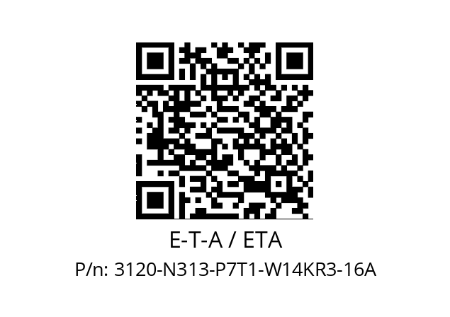   E-T-A / ETA 3120-N313-P7T1-W14KR3-16A