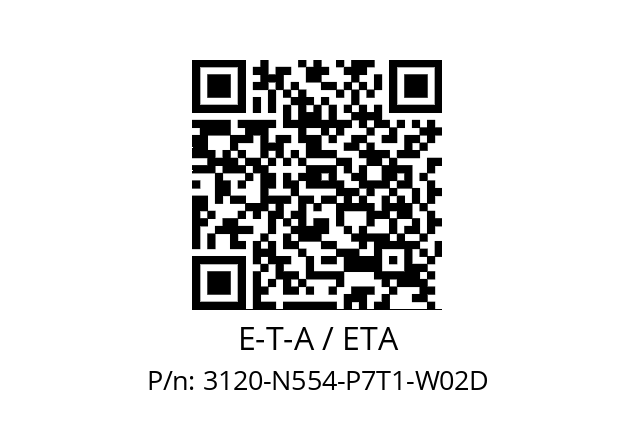   E-T-A / ETA 3120-N554-P7T1-W02D