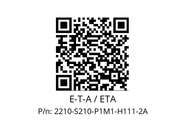   E-T-A / ETA 2210-S210-P1M1-H111-2A