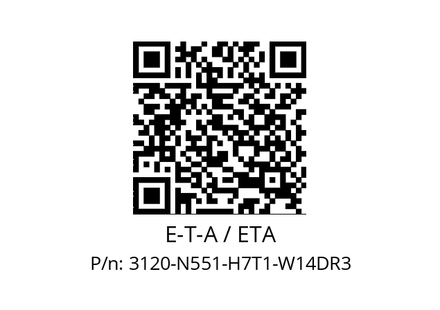   E-T-A / ETA 3120-N551-H7T1-W14DR3