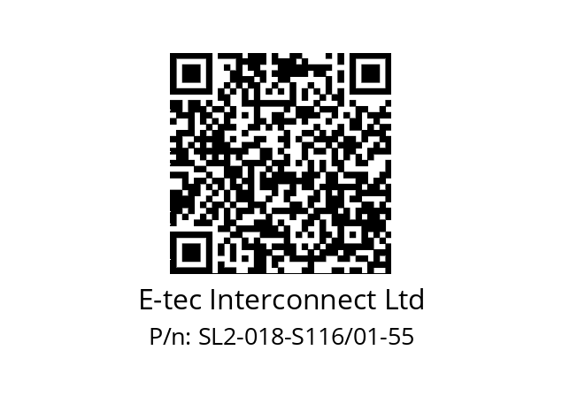   E-tec Interconnect Ltd SL2-018-S116/01-55