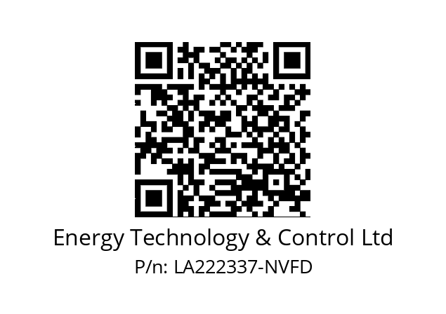   Energy Technology & Control Ltd LA222337-NVFD