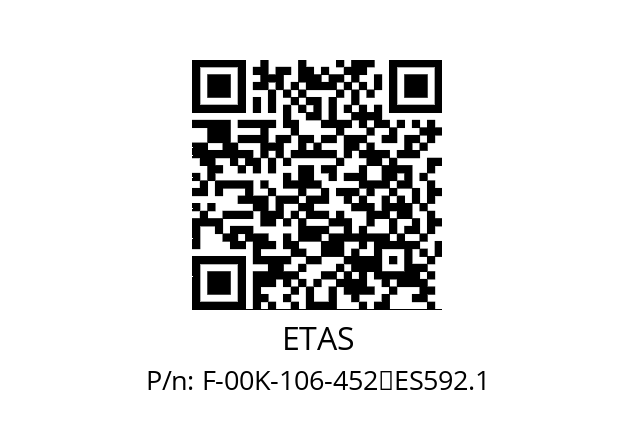   ETAS F-00K-106-452	ES592.1