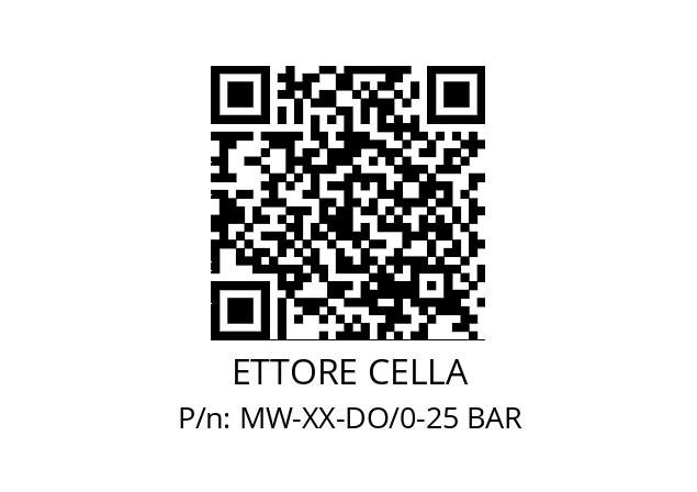   ETTORE CELLA MW-XX-DO/0-25 BAR