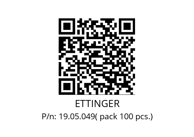   ETTINGER 19.05.049( pack 100 pcs.)