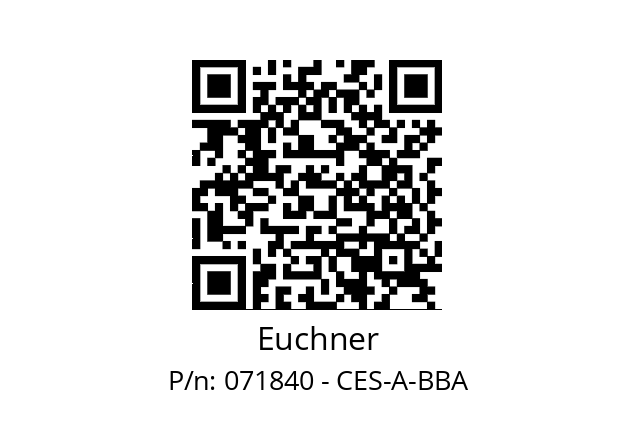   Euchner 071840 - CES-A-BBA