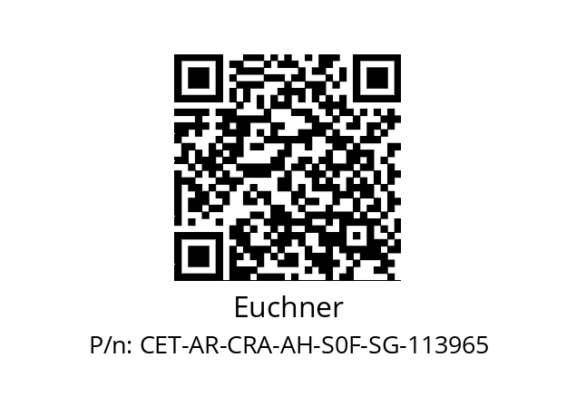   Euchner CET-AR-CRA-AH-S0F-SG-113965