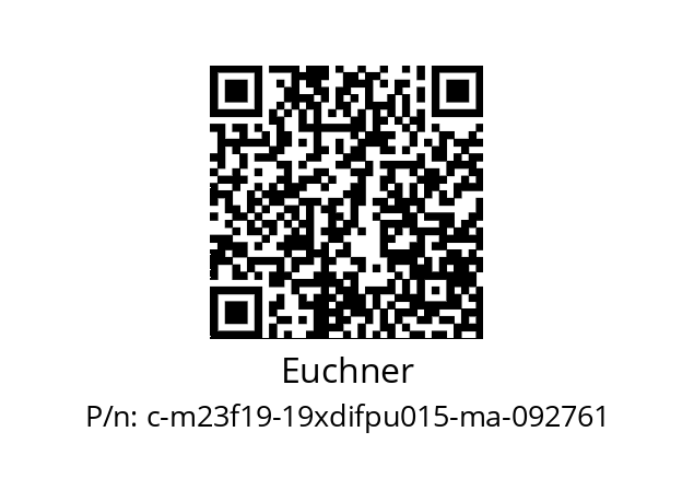   Euchner c-m23f19-19xdifpu015-ma-092761