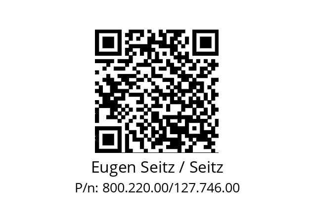   Eugen Seitz / Seitz 800.220.00/127.746.00