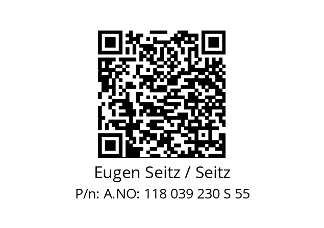   Eugen Seitz / Seitz A.NO: 118 039 230 S 55