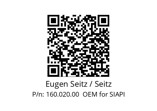   Eugen Seitz / Seitz 160.020.00  OEM for SIAPI