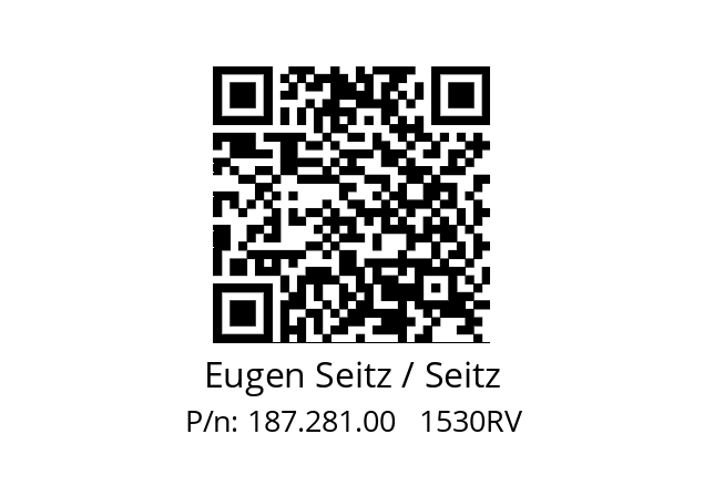   Eugen Seitz / Seitz 187.281.00   1530RV