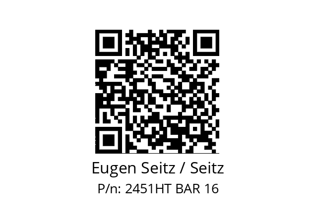   Eugen Seitz / Seitz 2451HT BAR 16