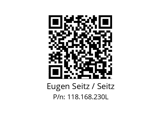   Eugen Seitz / Seitz 118.168.230L