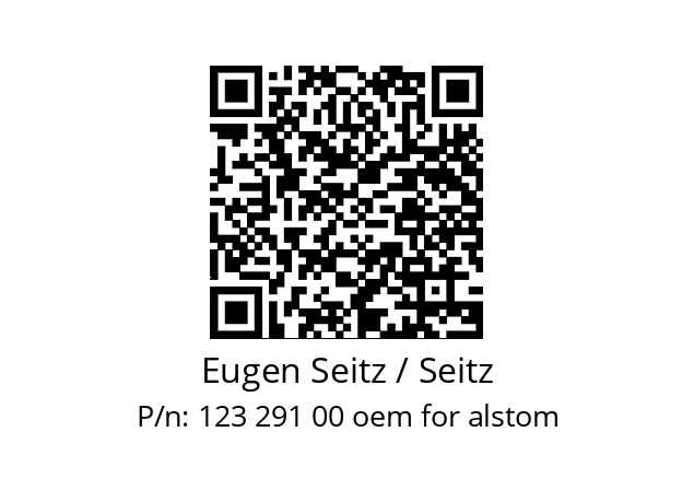   Eugen Seitz / Seitz 123 291 00 oem for alstom