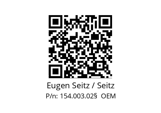   Eugen Seitz / Seitz 154.003.02§  OEM