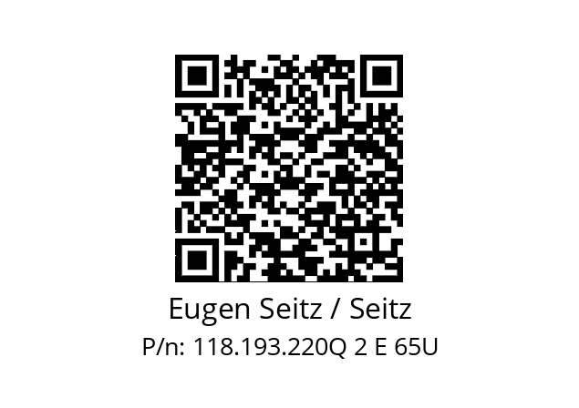   Eugen Seitz / Seitz 118.193.220Q 2 E 65U