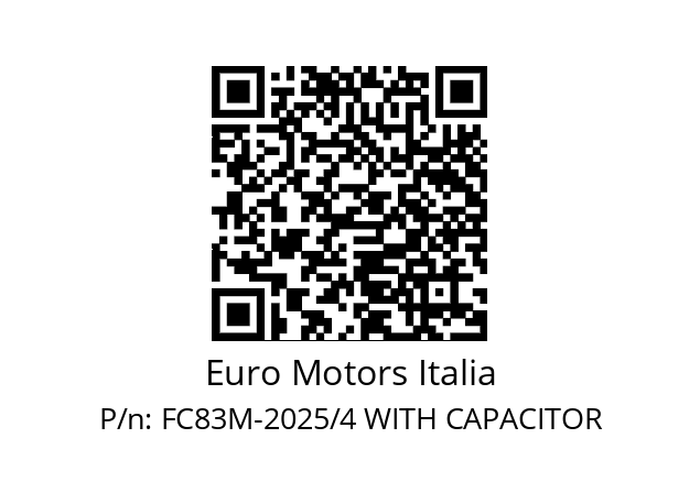   Euro Motors Italia FC83M-2025/4 WITH CAPACITOR