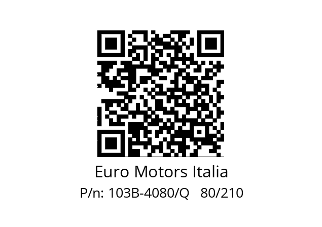   Euro Motors Italia 103B-4080/Q   80/210