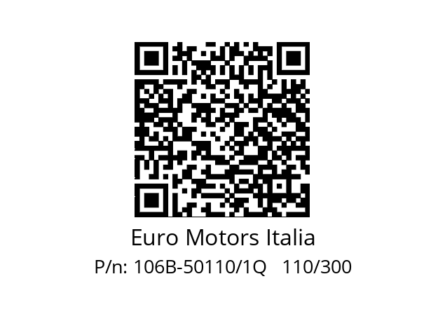   Euro Motors Italia 106B-50110/1Q   110/300