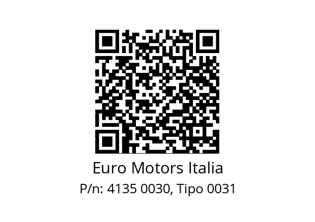   Euro Motors Italia 4135 0030, Tipo 0031