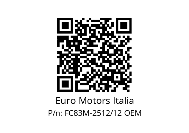   Euro Motors Italia FC83M-2512/12 OEM