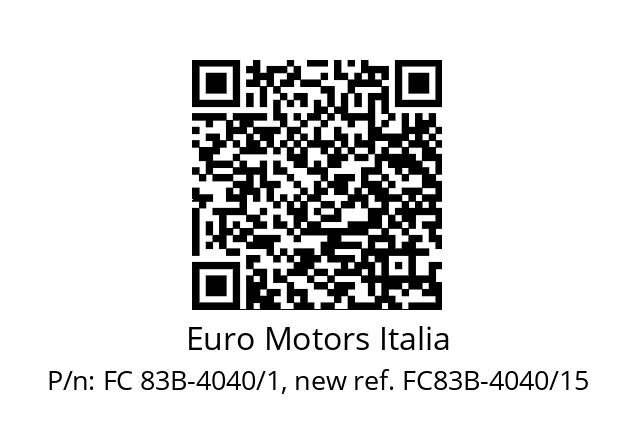   Euro Motors Italia FC 83B-4040/1, new ref. FC83B-4040/15