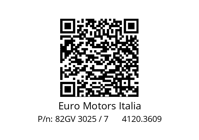   Euro Motors Italia 82GV 3025 / 7      4120.3609