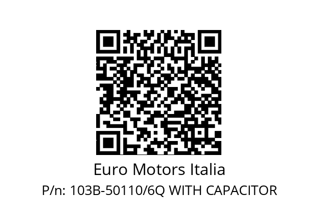   Euro Motors Italia 103B-50110/6Q WITH CAPACITOR