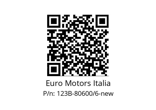   Euro Motors Italia 123B-80600/6-new