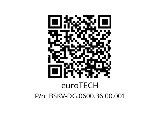   euroTECH BSKV-DG.0600.36.00.001