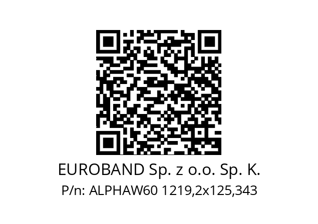   EUROBAND Sp. z o.o. Sp. K. ALPHAW60 1219,2x125,343