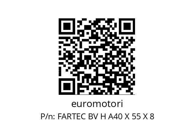   euromotori FARTEC BV H A40 X 55 X 8