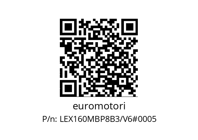   euromotori LEX160MBP8B3/V6#0005