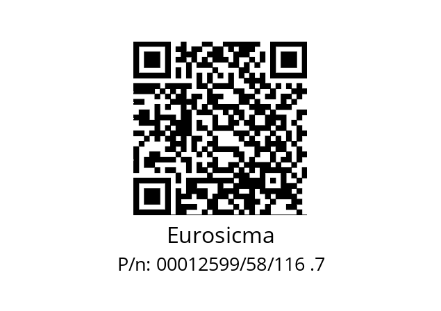   Eurosicma 00012599/58/116 .7