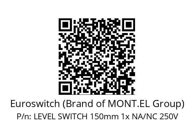   Euroswitch (Brand of MONT.EL Group) LEVEL SWITCH 150mm 1x NA/NC 250V