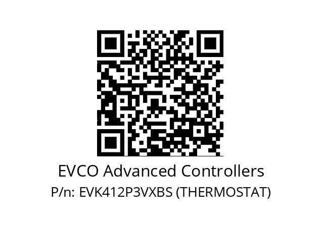   EVCO Advanced Controllers EVK412P3VXBS (THERMOSTAT)