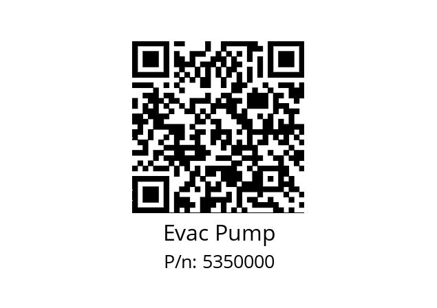   Evac Pump 5350000