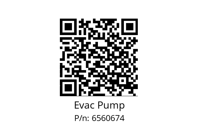   Evac Pump 6560674