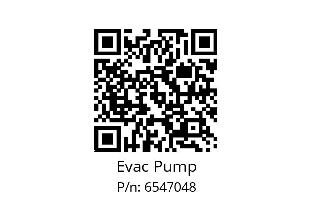   Evac Pump 6547048